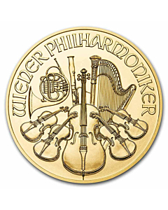 1/25 troy ounce gouden Philharmoniker munt 2022