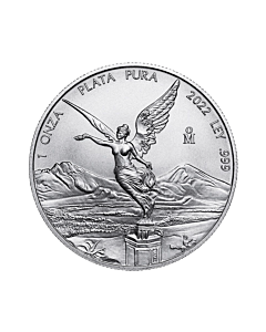 1 troy ounce zilveren munt Mexico Libertad 2022 voorkant