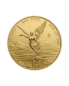 Voorzijde 1/2 troy ounce gouden munt Mexican Libertad 2023