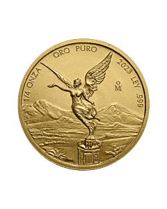 Voorzijde 1/4 troy ounce gouden munt Mexican Libertad 2023